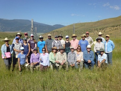 group of volunteers who monitor leafy spurge integrated management plots